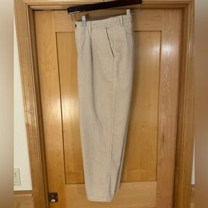 ZARA Corduroy Cropped Pleated Pant